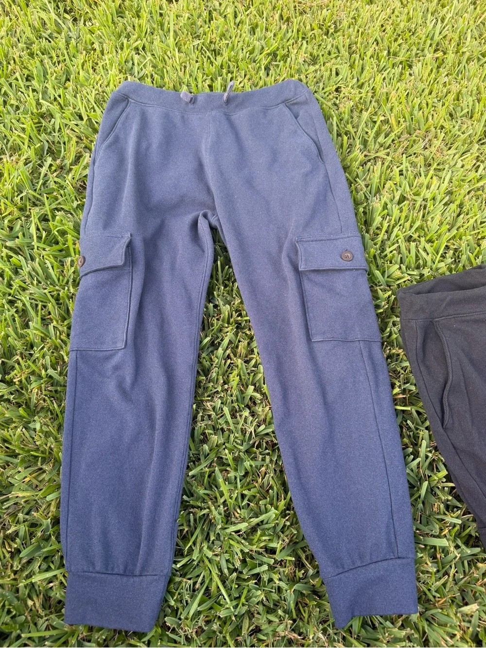 Abercrombie Kids Cargo Jogger Sweatpants Navy & Black Lot of 2 Size 9/10